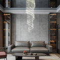 Modern Spiral Raindrop Foyer Chandelier